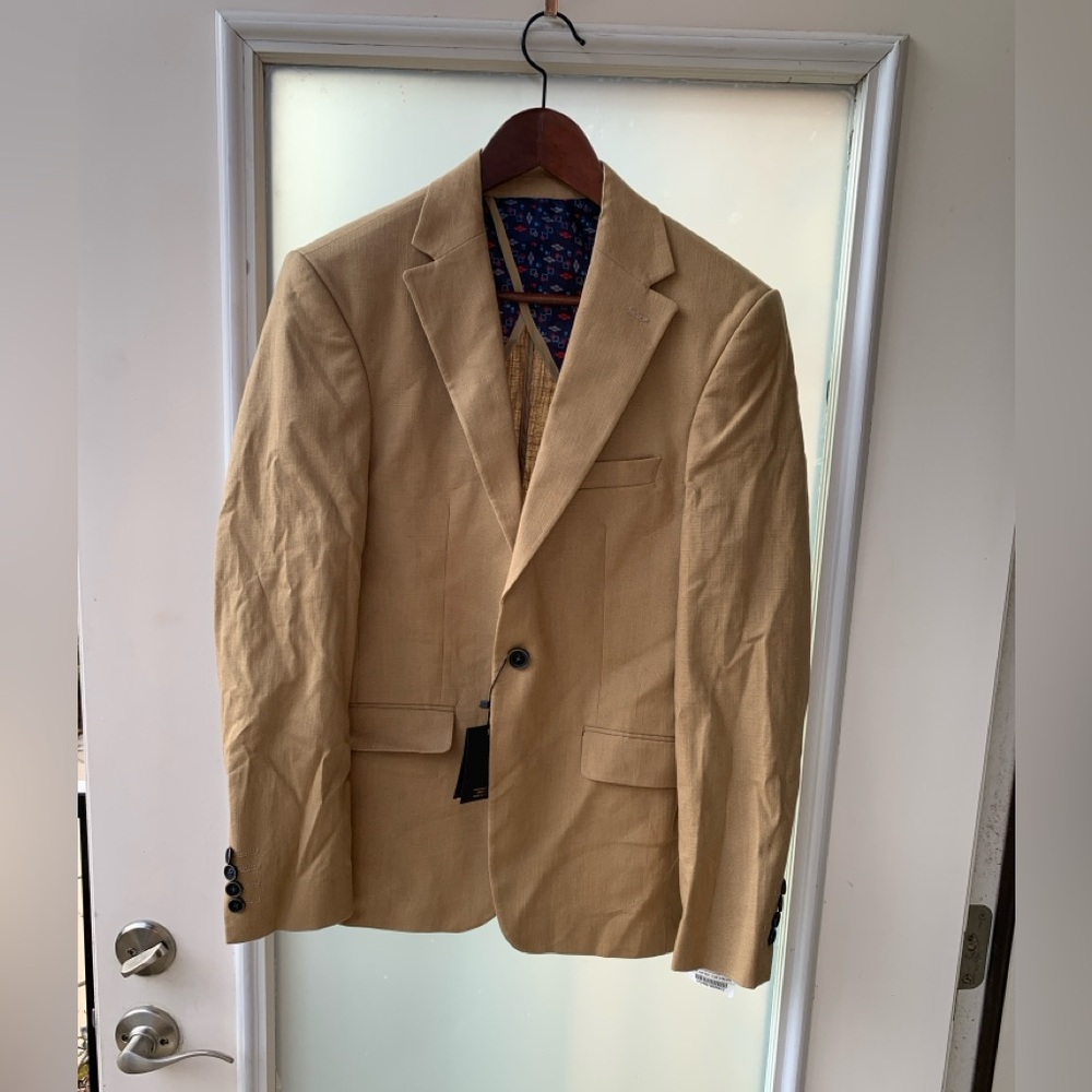 NWT Moda Color Men Light Blazer Size 46 Beige
